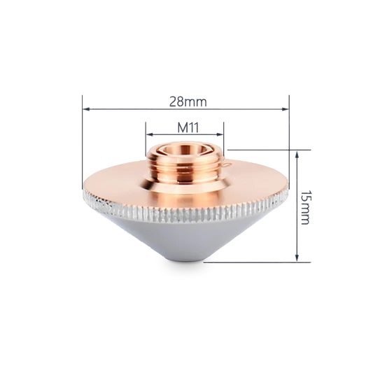 Precitec DE HP 1.5" Conical Double Nozzle Chromed (10 Pack)